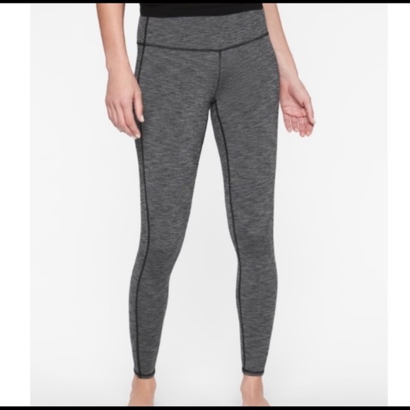Athleta Mid Rise Chaturanga gray Leggings, Size S